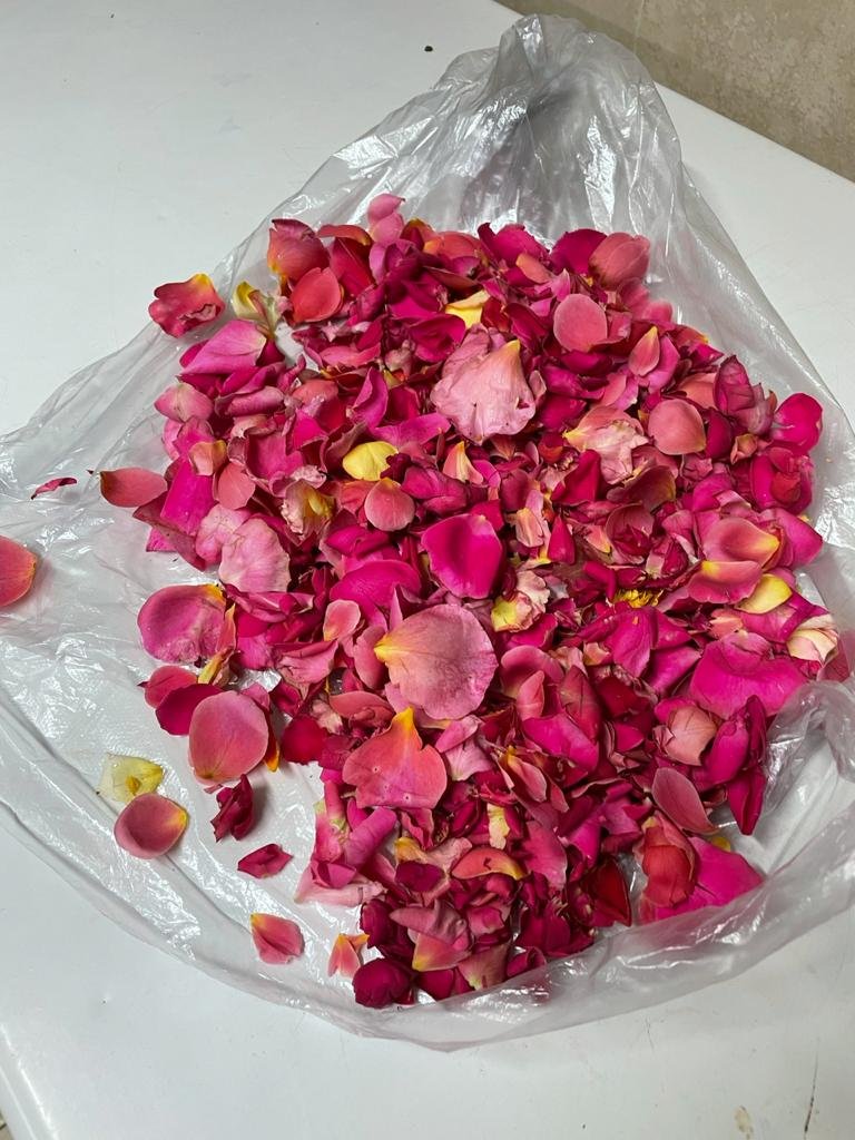 Bag of Fresh Red Rose Petals